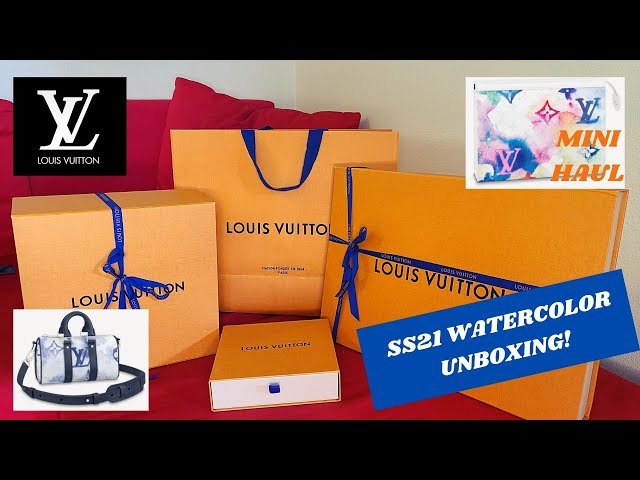 Watercolor Louis Vuitton shopping bag Louis Vuitton orange bag