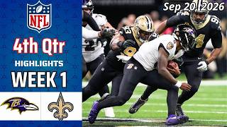 Ravens vs. Saints Full Highlight 4th Qtr | Sep 20 | 2026 NFL week 2