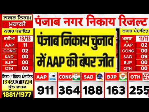 Punjab Nikay Chunav Results-2026 पंजाब निकाय चुनाव में आप का तूफान, उड़ गई BJP! | AAP