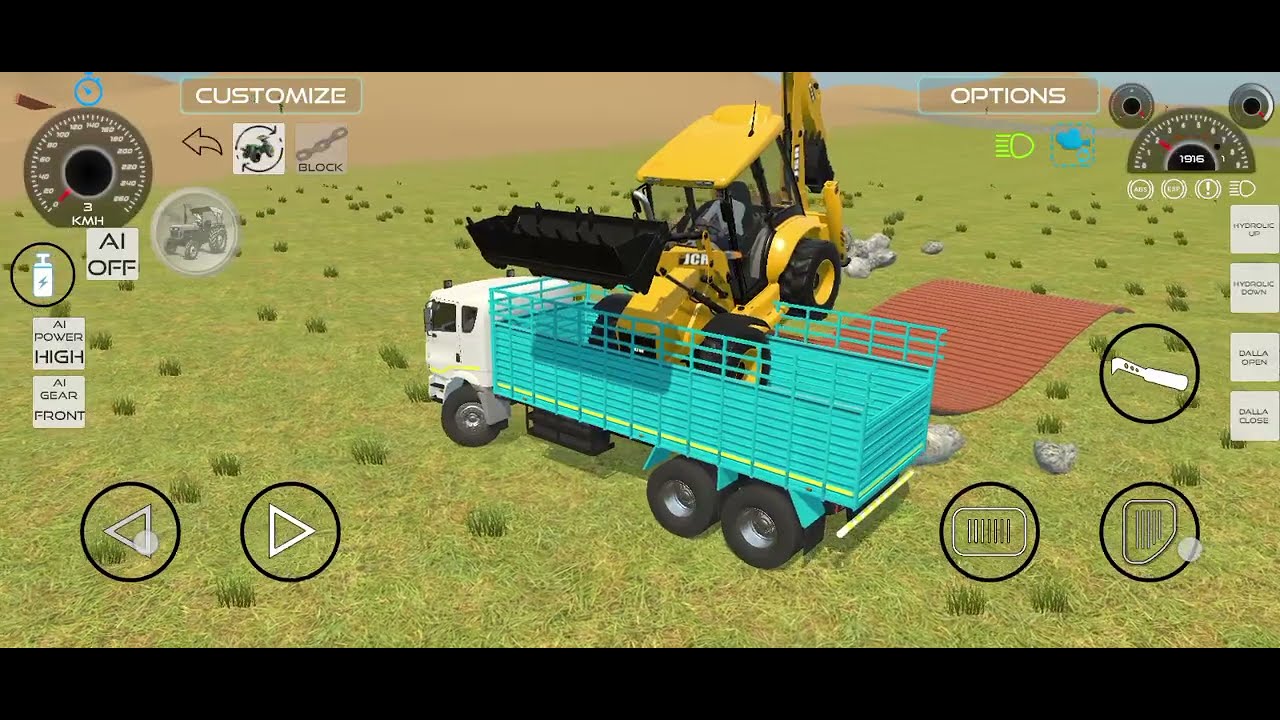 JCB or truck or 🚧 Mahindra tractor se hal Jota Gaya defender 🖤