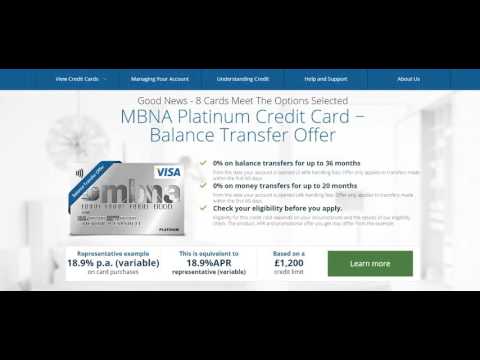 MBNA Online Card Services Manage Account