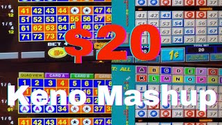 Playing $20 on Different Games of Keno at M Resort and Casino  Henderson, NV