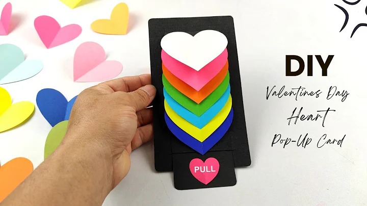 Heart Waterfall Card for Valentine’s Day | Handmade card | Pull Me Pop Up Card | Cute Gift Idea💖