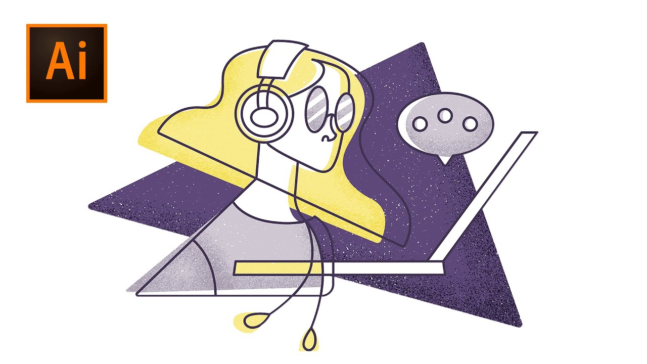Illustrator Tutorial: Flat Design Character Illustration Process - YouTube
