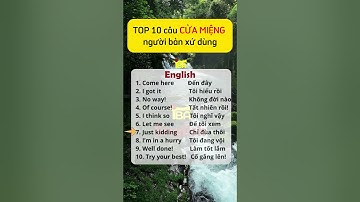 Top 10 câu cửa miệng người bản xứ hay sử dụng   #tbaenglish  #english #shortsvideo