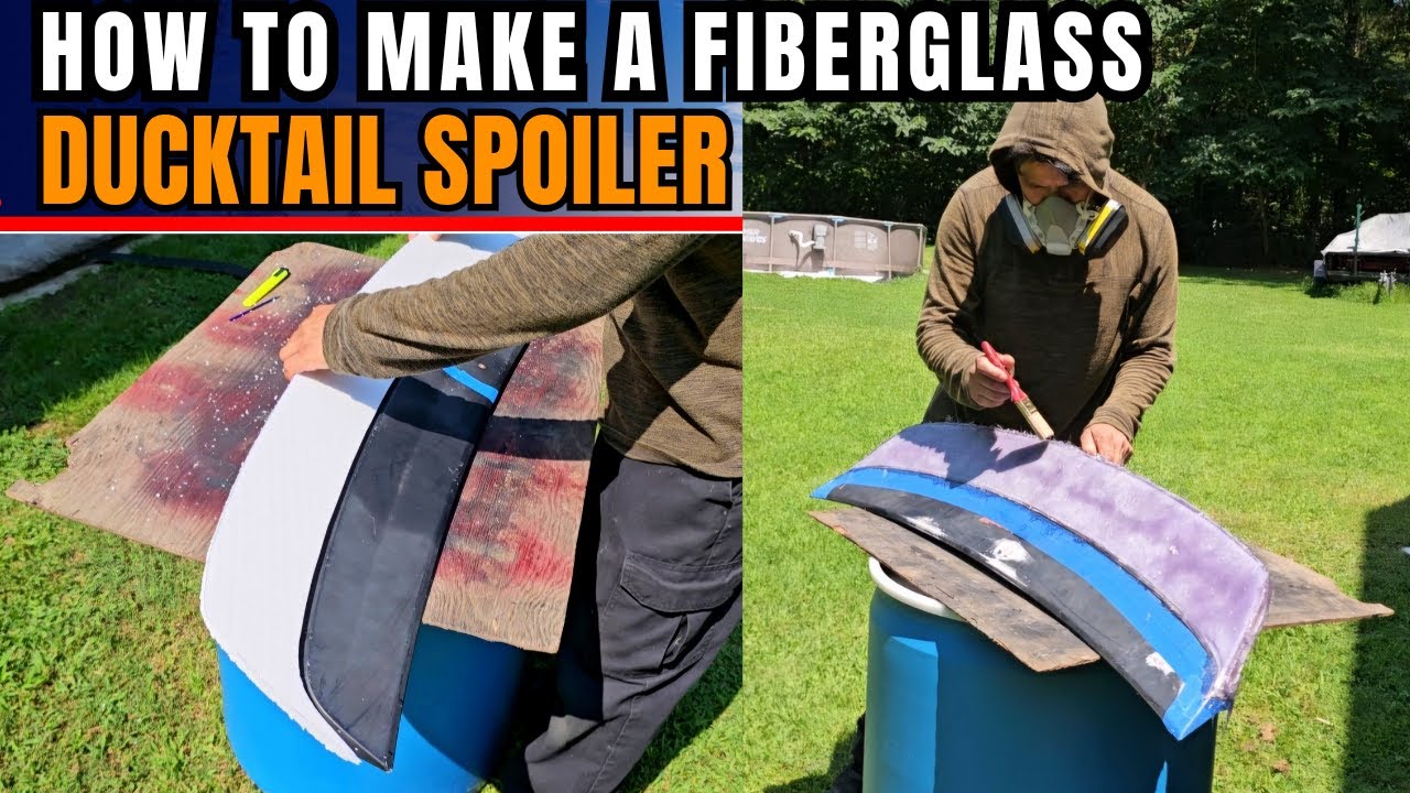 How to make a Fiberglass DUCKTAIL SPOILER the easiest way, just using Styrofoam.