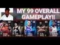Gameplay with 99 overall lineup from epic shopping spree in nba live mobile