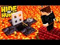 i found a SECRET Minecraft 1.16 Lava base..  (Hide Or Hunt #5)