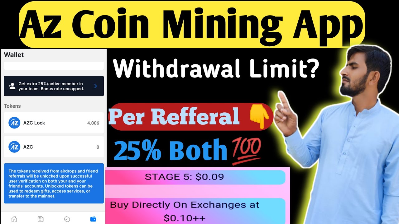 Az Coin Mining App Update|| Az Token withdrawal update|| New Mining App ...
