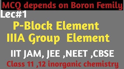 MCQ depends on Boron Family#p- block element#inorganicchemistry