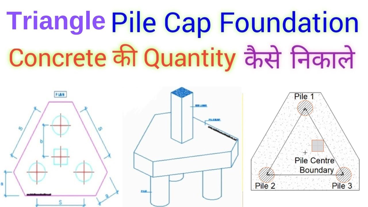 Triangular Pile Cap How to Calculate Triangle Pile Cap Concrete Quantity | Easy Step-by ...