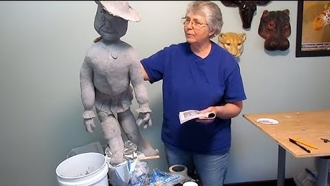 Scarecrow, Part 3 - Waterproofing Experiment with Paper Mache Clay