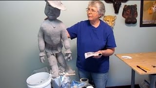 Scarecrow, Part 3 - Waterproofing Experiment with Paper Mache Clay