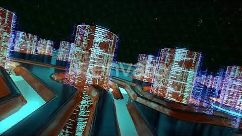 Data Hacker Attack Cyber Online and Crime Words on Digital Futuristic Circuit Board | Motion Gra...