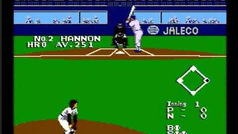 Bases Loaded II: Second Season (NES Intro and Gameplay Preview)