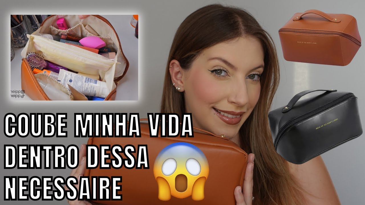 TUDO QUE COUBE NA NECESSAIRE DE VIAGEM | NECESSAIRE DE MAKE E SKINCARE 😮😍