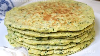 КАБАЧКОВЫЕ БЛИНЫ Очень вкусные и сытные блинчики из кабачков/цукини