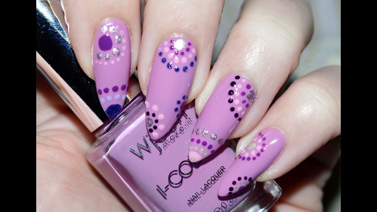Лесен маникюр с точки Polka Dot Nail Art Nail Art Bulgaria YouTube