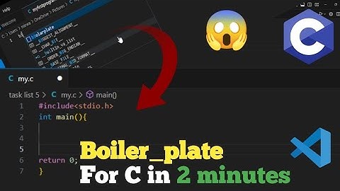 How to create boilerplate for C in VS Code |boiler plate |template for c | Inlazy coding