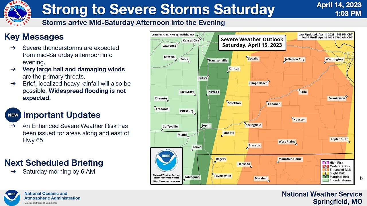 Severe Weather Briefing for Saturday, April 15, 2023 - YouTube
