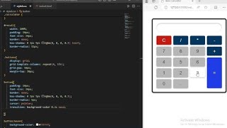 Partie 5 : calculator using html css and javascript