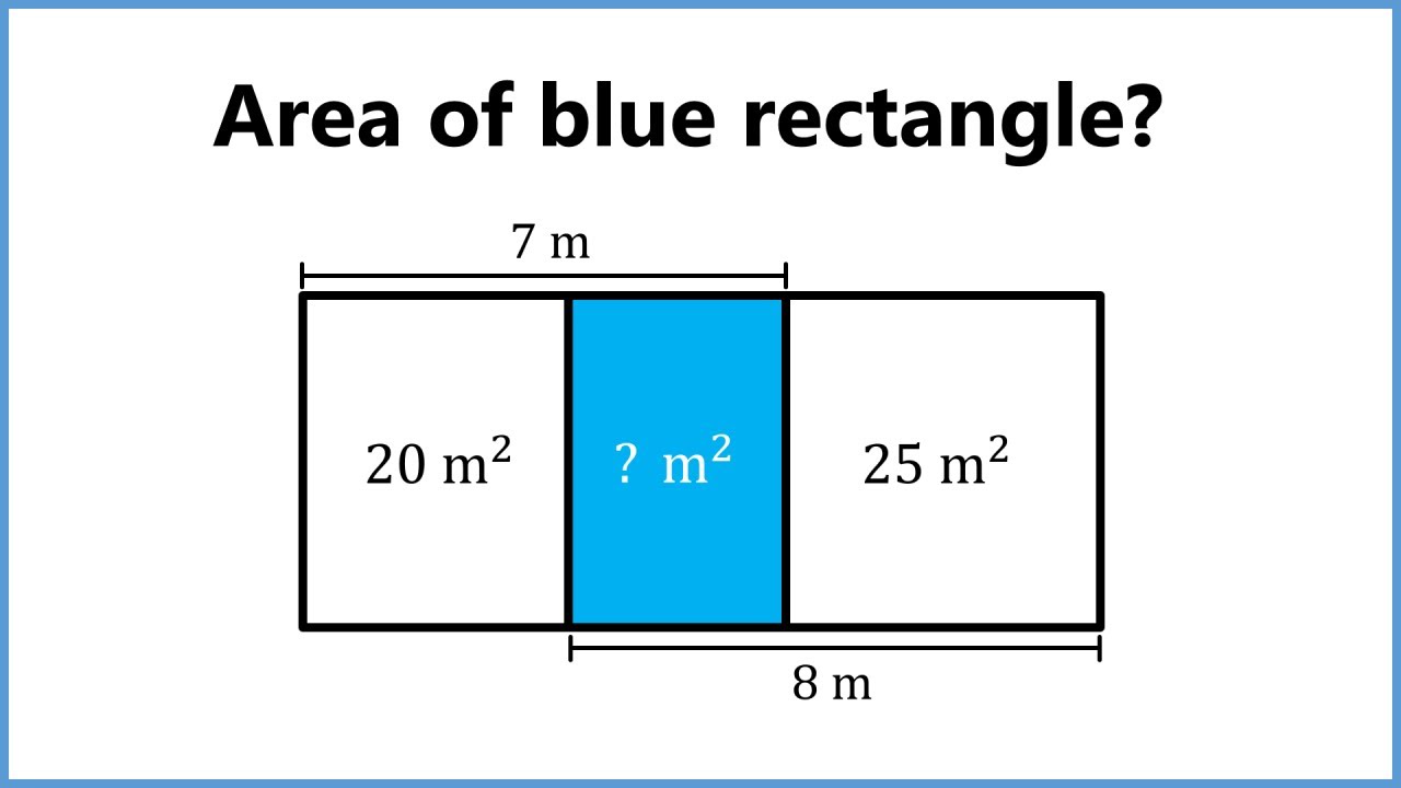 Find the area of the middle rectangle 