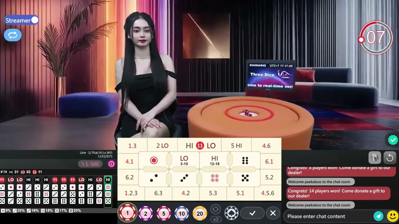 ViA CASINO interactive dealer with HiLo! 