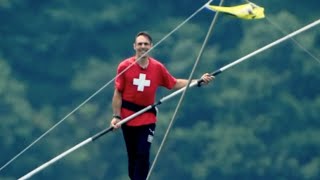 Swiss Tightrope Walker Wins First-Day Contest In Hunan, China