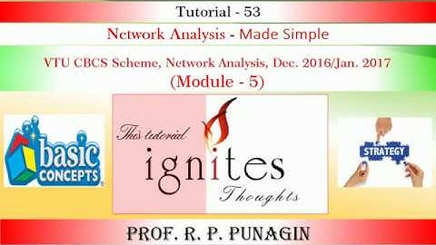 T 53, Network Analysis,VTU CBCS Scheme Dec  2016,Module 5
