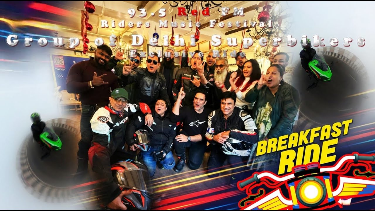 93.5 Red FM Riders Music Festival Group of Delhi Superbikers Exclusive Ride I rode my Kawasaki ZX10R