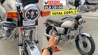 Hero honda cd100ss Total cost.? | restoration & modification | Modification 🔥| GIll Brand