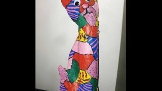 How to Make a Model Cat out of Cardboard and Newspaper - Junior S...