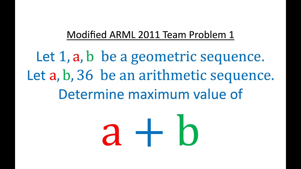 Let 1 a b Be A Geometric Sequence Let A b 36 Be An Arithmetic Sequence let-1-a-b-be-a-geometric-sequence-let-a-b-36-be-an-arithmetic-sequence