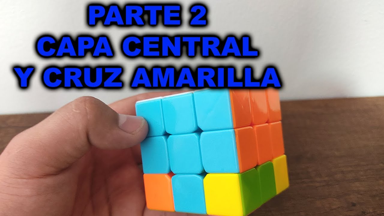 Como armar el cubo de Rubik 3x3 - Parte 2 capa central y cruz amarilla