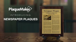 Newspaper Plaques - PlaqueMaker.com