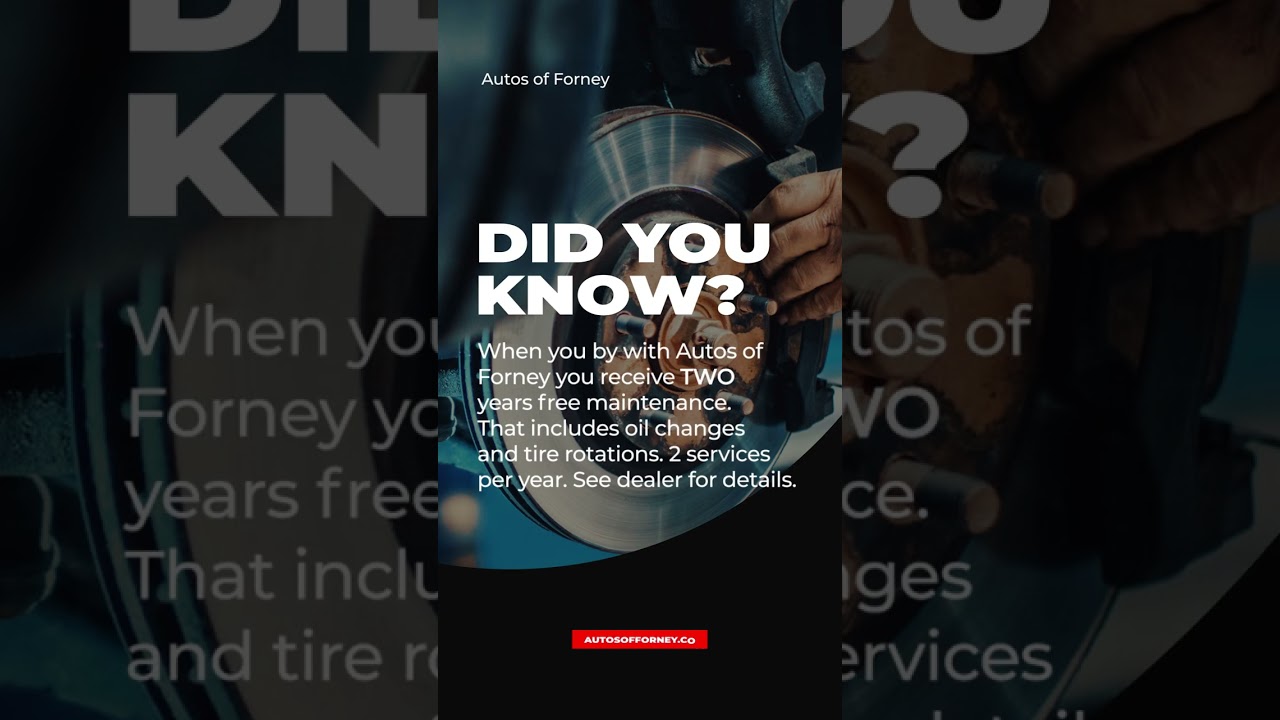 Oil changes and Tire Rotations Free Maintenance for 2 years [ 2 per year]