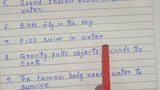 10 Sentences of General Truth in Present Indefinite tense