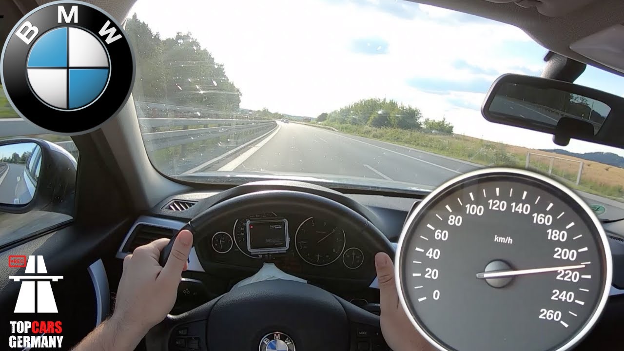 2012 BMW F30 318d SEDAN POV ACCELERATION TOP SPEED ON GERMAN AUTOBAHN 🔥