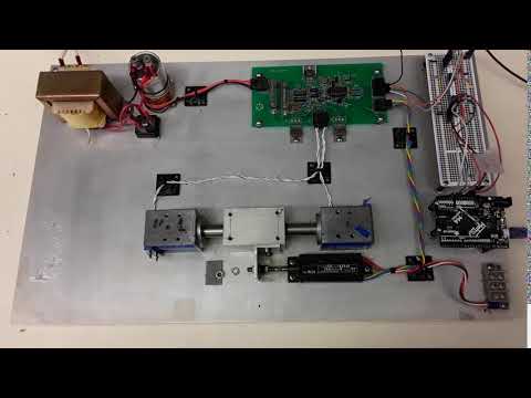 Linear Actuator powered by Solenoids and controlled by an Adafruit Metro M4