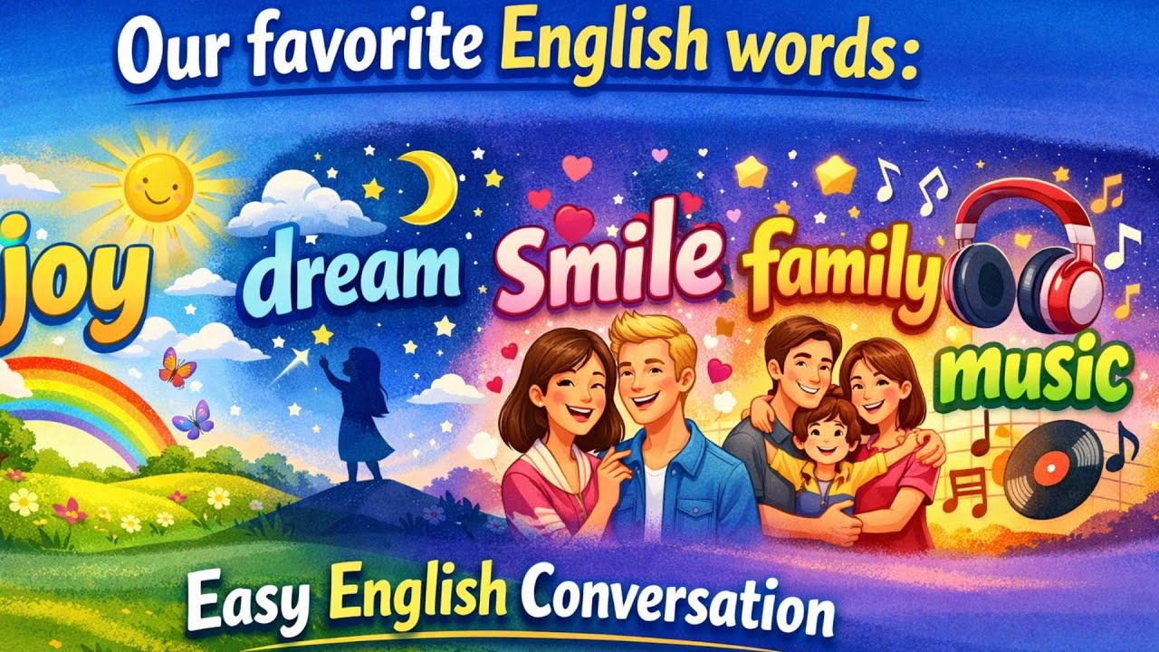Our Favorite English Words | Easy & Happy English Conversation for Beginners (A1)