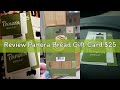 Review Panera Bread Gift Card $25