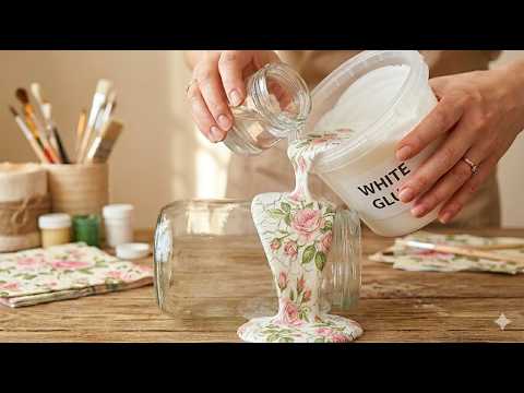 Just glue, acrylic varnish and paint. A new idea for glue mixing technique