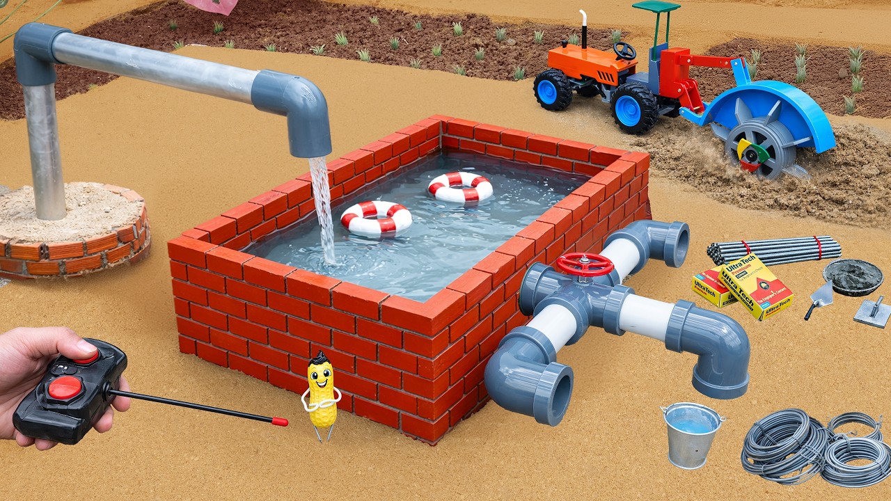 DIY Machinery Building Mini Water System With Modern Pipe Trenching Machine 🚰 Satisfying Build