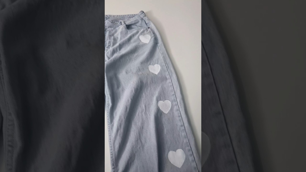 Customize my jean 🤍 not perfect,but tried