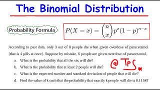 Binomial Distribution Problem 3  | Expectation, Variance, Probabilities