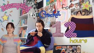crocheting for 12 hours🧶🌈 | crochetathon