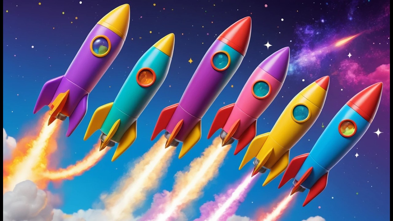 Seven Little Toy Rockets Blast Blast Blast 🚀 | Space Counting Song & Toy Adventure
