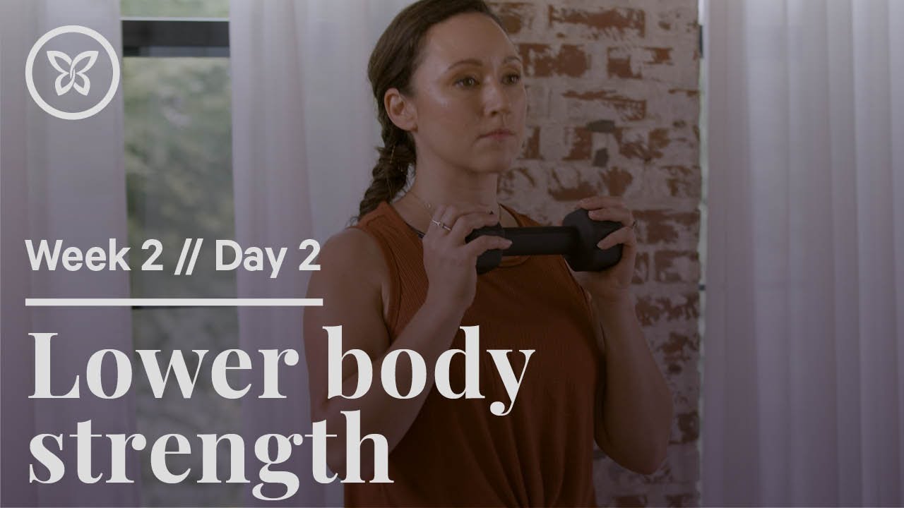 Week 2 | Day 2: Lower body strength workout - YouTube