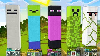 Minecraft How To Play HIGH MOB PILLARS ! Zombie Creeper Skeleton Enderman Golem HOW TO PLAY