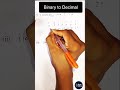 Binary to Decimal in Seconds! 🧠 | Easy Trick Explained #shorts #numbersystem